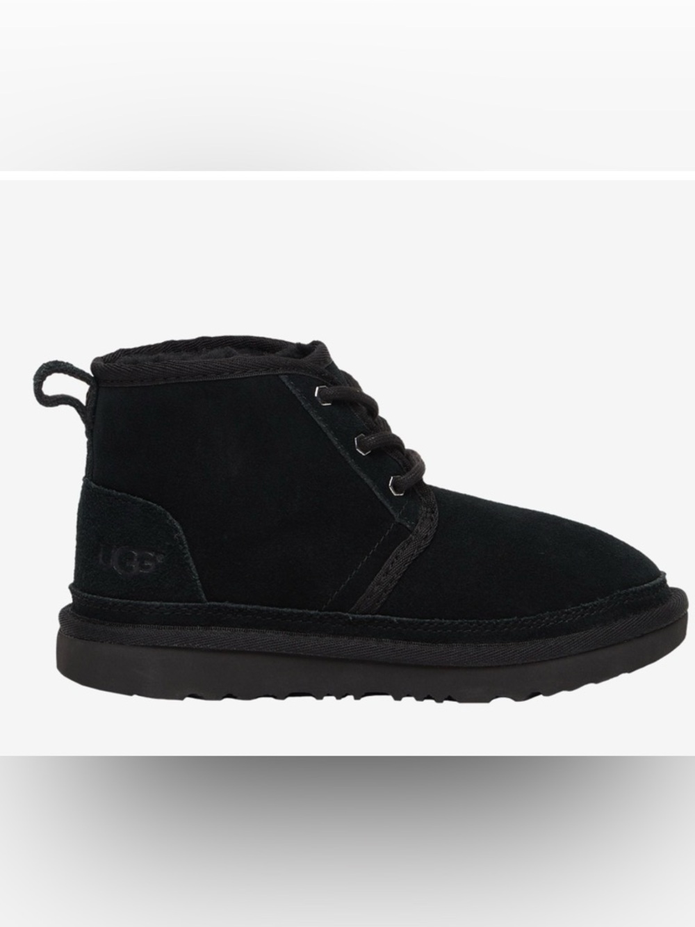 UGG Neumel II Kids Black Suede Boots Toddler Unisex 7
